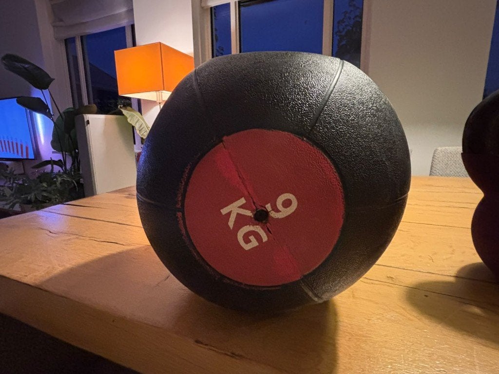 medicine ball, Ophalen of Verzenden, Gebruikt, Fitnessbal