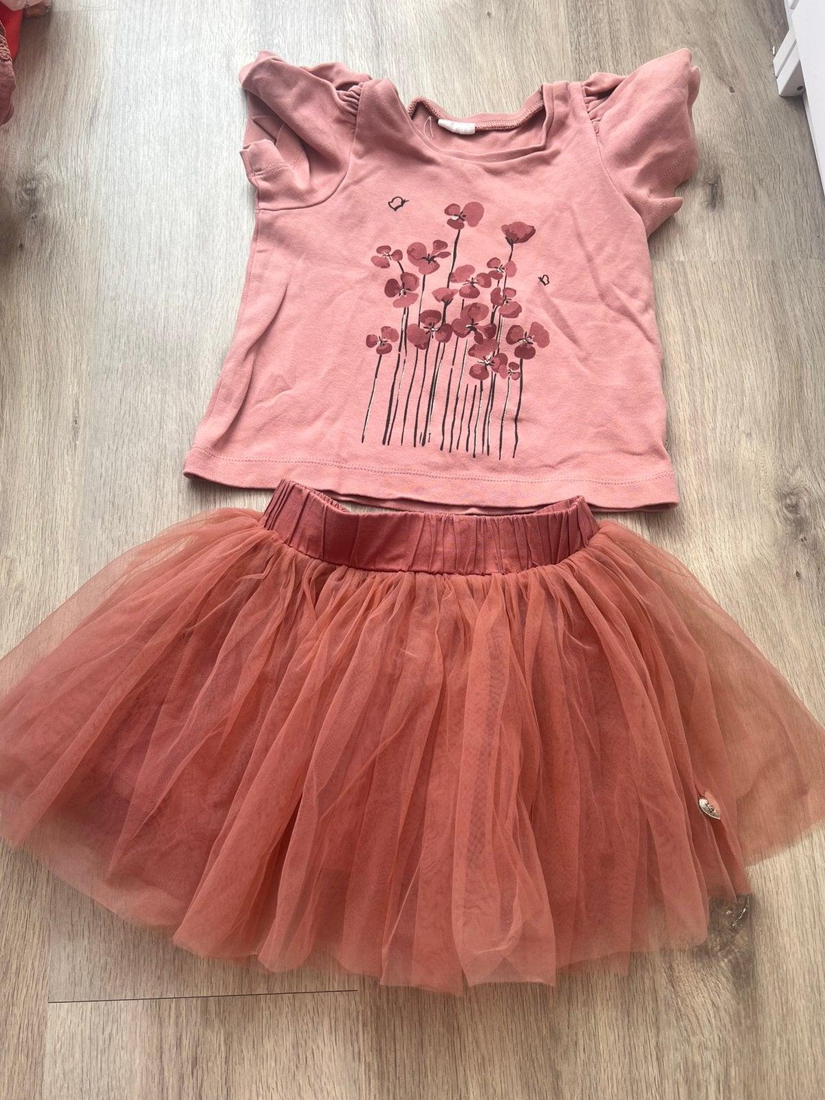 Setje POMPdeLUX maat 104 | tule rok & shirtje, Ophalen of Verzenden, Zo goed als nieuw, Meisje, Setje
