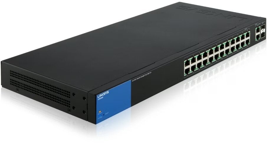 Linksys LGS328P Smart Gigabit PoE+ Switch - 28 poorten, Computers en Software, Ophalen of Verzenden, Gebruikt