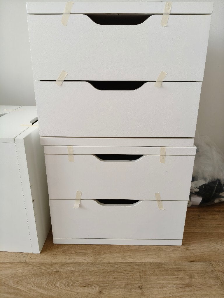 3 kasten wit met lades, Huis en Inrichting, Kasten | Wandmeubels, Ophalen, Gebruikt, Minder dan 150 cm, Minder dan 100 cm
