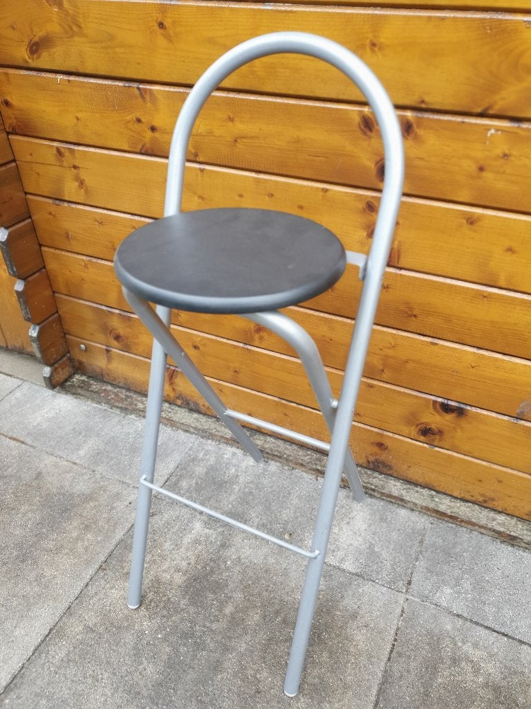 barkruk rond inklapbaar, Huis en Inrichting, Barkrukken, 1 kruk, Ophalen, Gebruikt, 60 tot 90 cm