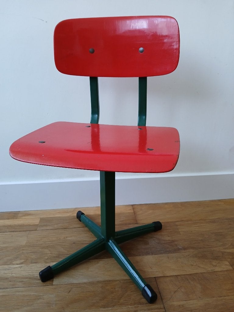 Vintage schoolstoeltje, peuterstoel, Ophalen, Gebruikt, Stoel(en)