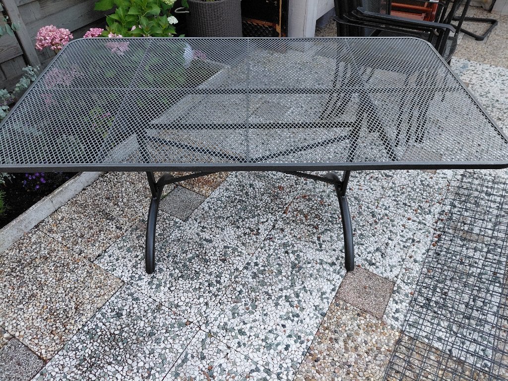 Tuintafel inklapbaar, Ophalen, Gebruikt, Rechthoekig, Metaal