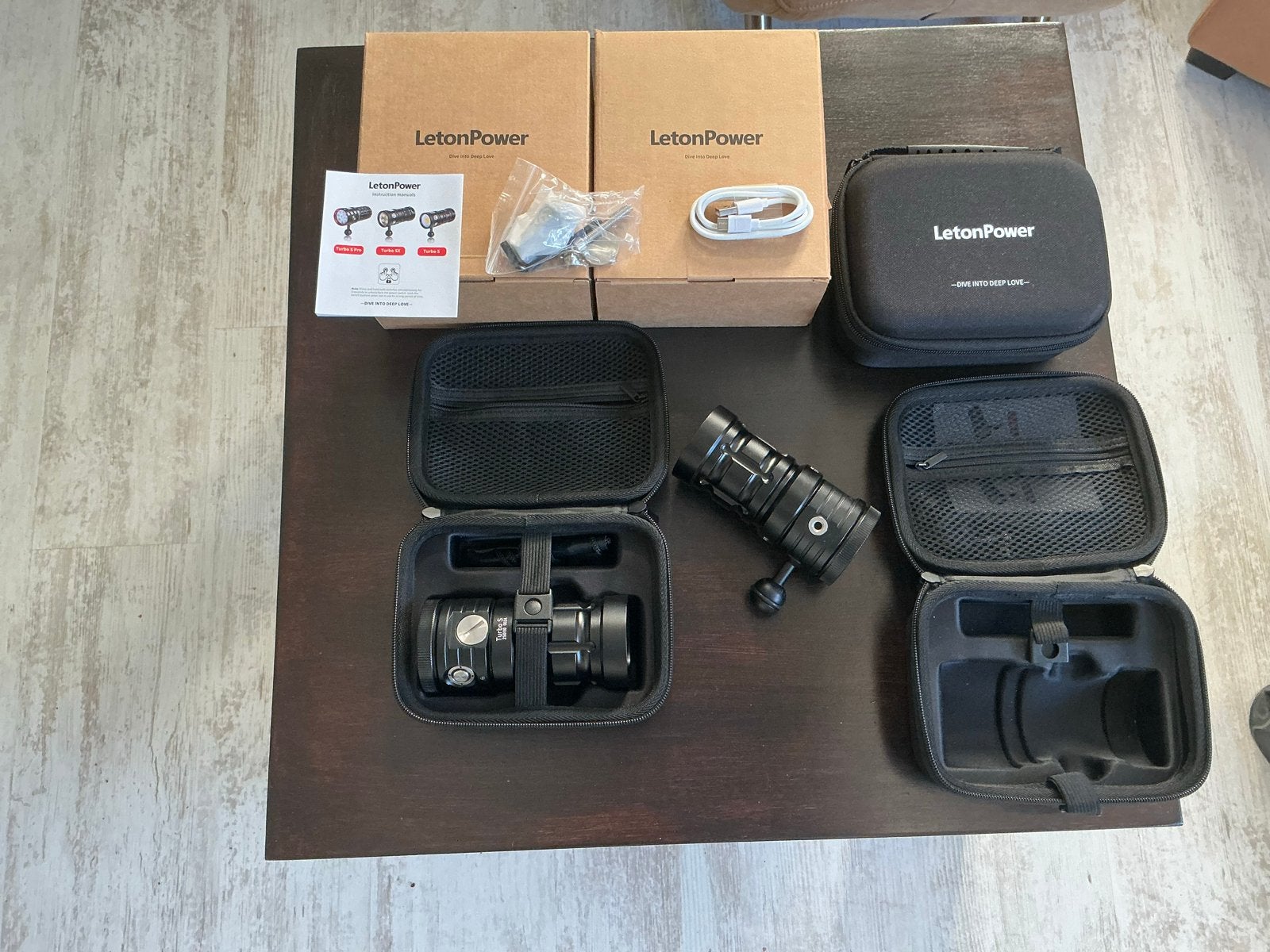 1x LetonPower Turbo S Duiklamp 10000 Lumen Video Licht, Watersport en Boten, Ophalen of Verzenden, Nieuw, Duiklamp