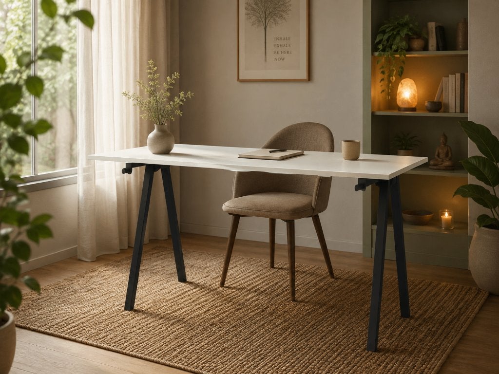 IKEA Trotten Bureau - Wit met Zwart onderstel 160 x 80 cm, Huis en Inrichting, Ophalen, Demontabel, 160 cm, Spaanplaat of MDF