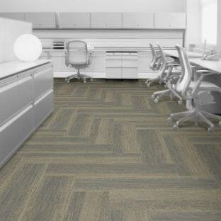 Sterke tapijttegels 25x100cm beige grijs, Nieuw, Ophalen of Verzenden, Tapijttegels, 75 m² of meer