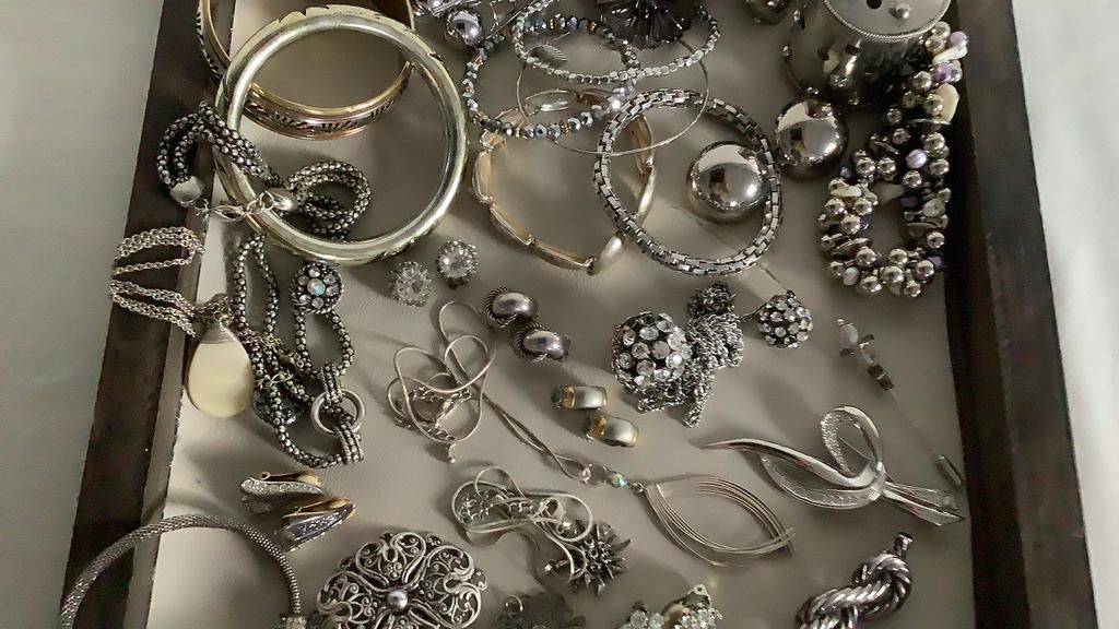 Zilverkleurige sieraden, Ophalen of Verzenden, Zilver, Overige materialen