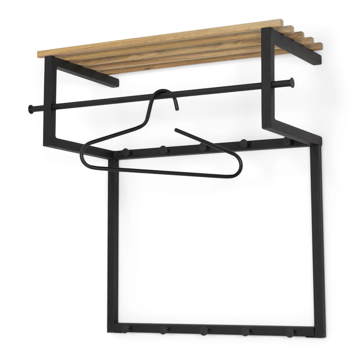 Spinder Design Rizzoli wandkapstok zwart / eiken, Zo goed als nieuw, Minder dan 100 cm, Hout, Ophalen