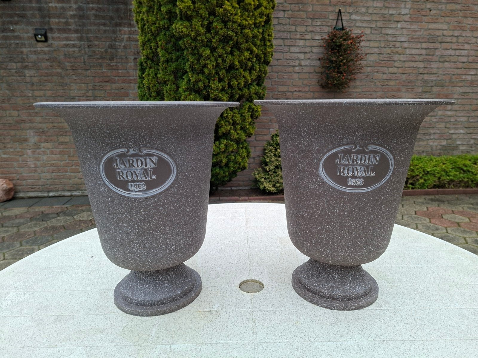Set van 2 Jardin Royal bloempotten, Tuin en Terras, 25 tot 40 cm, Kunststof, Ophalen of Verzenden, Zo goed als nieuw