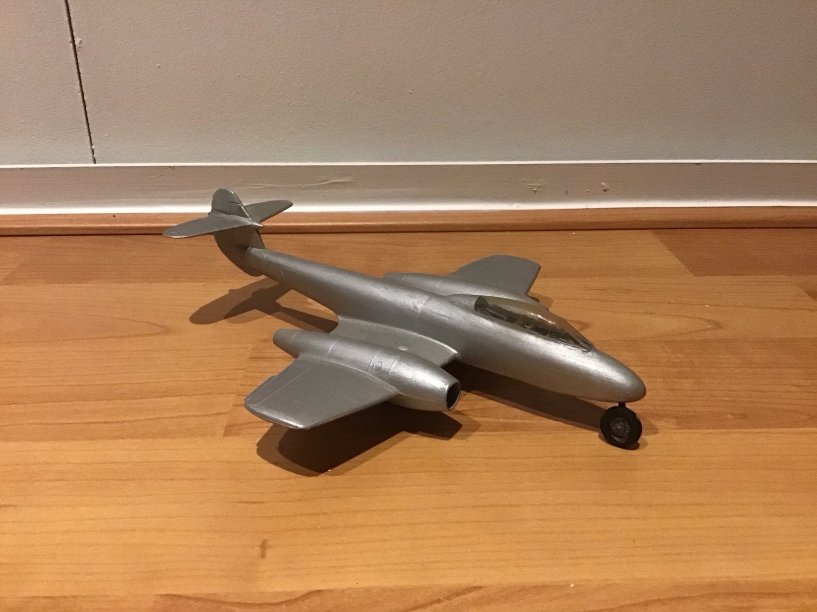 Modelvliegtuig Gloster Meteor F.4 - Zilverkleurig, Overige merken, Gebruikt, Ophalen of Verzenden, Groter dan 1:72