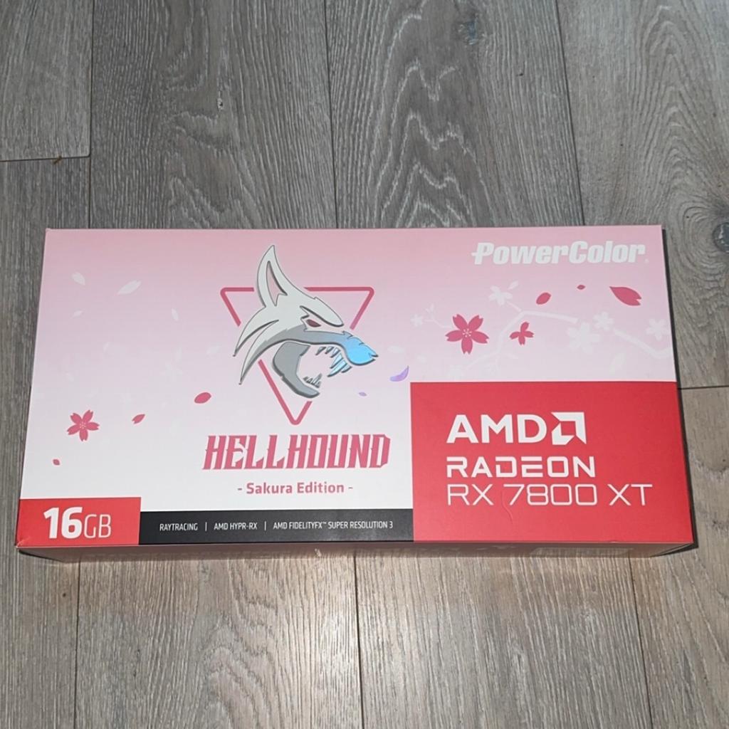 Powercolor Hellhound Sakura AMD Radeon RX 7800 XT 16GB GDDR6, Ophalen of Verzenden, Zo goed als nieuw, GDDR6, PCI
