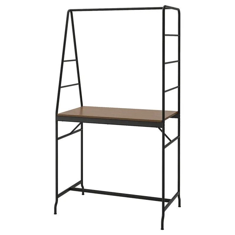 Ikea Håverud Bartafel/Bureautafel met mandjes en barkruk, Ophalen, 105 cm, Demontabel, Metaal