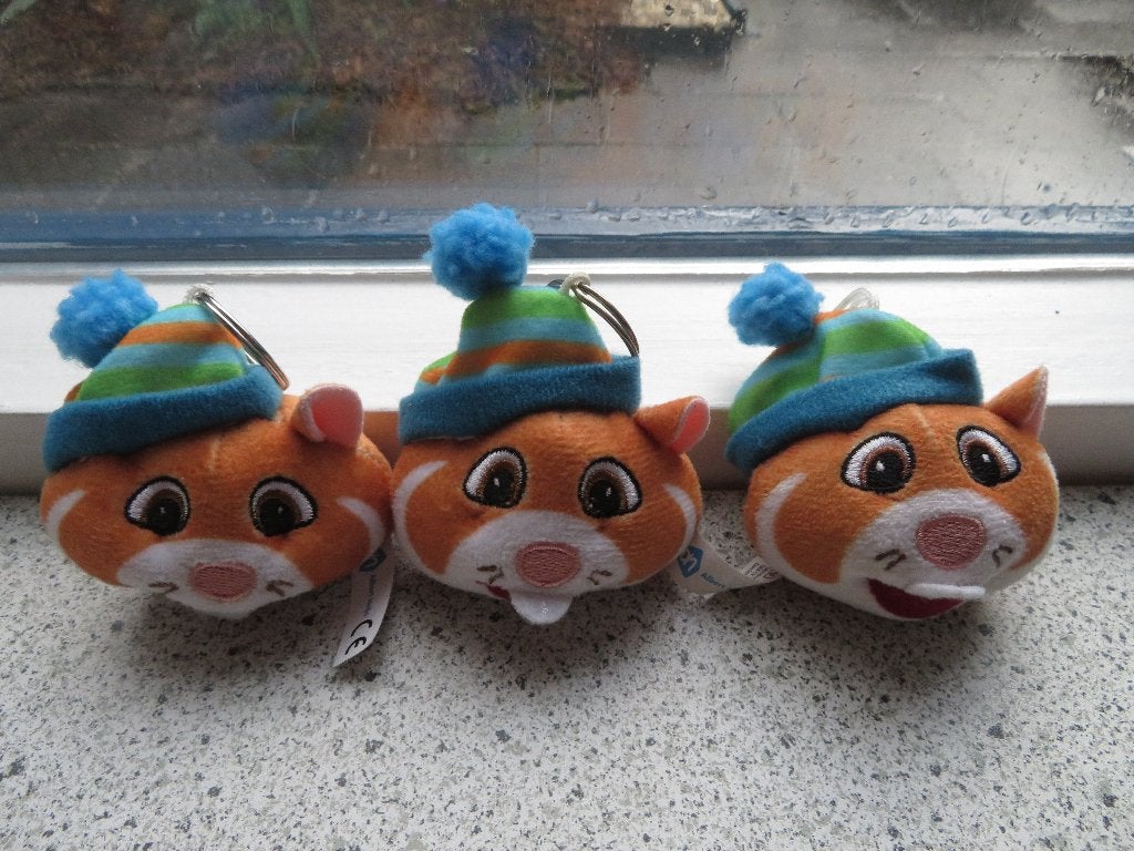 3 x Sleutelhanger van AH Albert Heijn hamster hamstertje, Kinderen en Baby's, Speelgoed | Knuffels en Pluche, Hamster, Zo goed als nieuw
