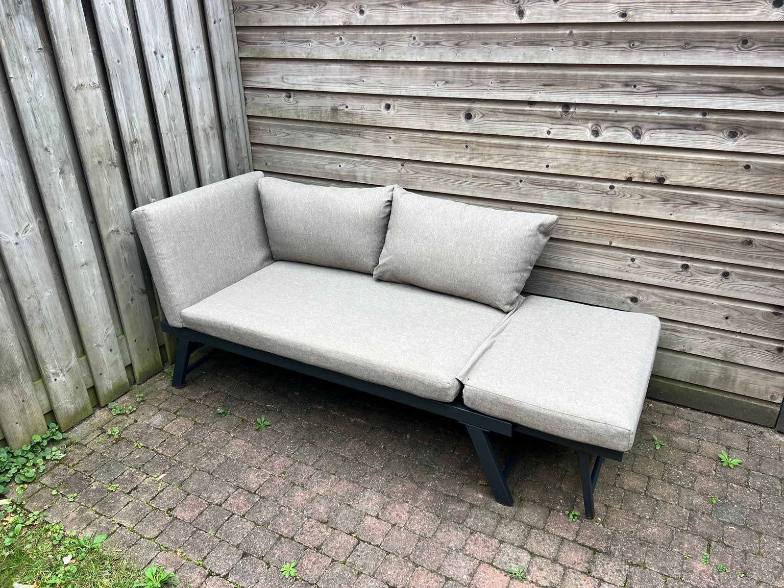 Tuin lounge bank, Tuin en Terras, Ophalen, Zo goed als nieuw, Aluminium