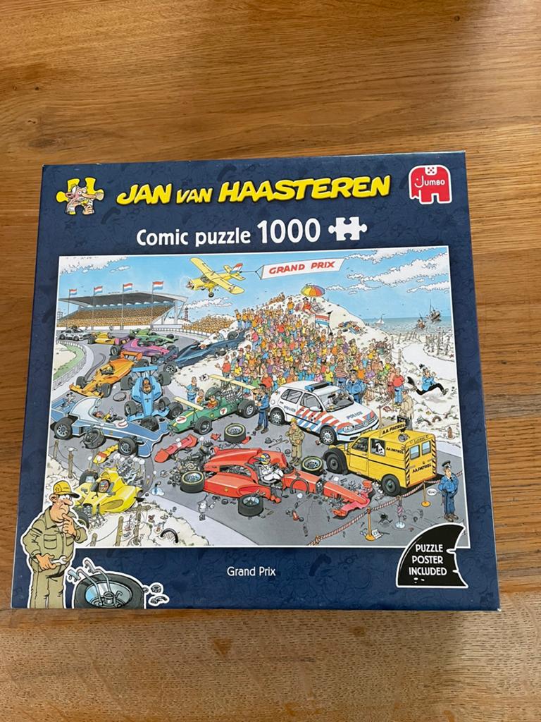 Puzzel Jan van Haasteren. 1000 stukjes. Grand Prix, Ophalen of Verzenden, 500 t/m 1500 stukjes, Zo goed als nieuw, Legpuzzel