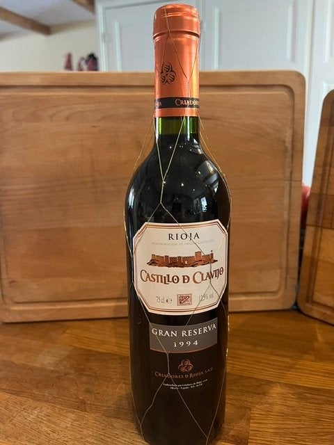 2 flessen Castillo d Clavijo Gran Reserva 1994 Rioja, Verzamelen, Wijnen, Spanje, Nieuw, Ophalen of Verzenden, Rode wijn
