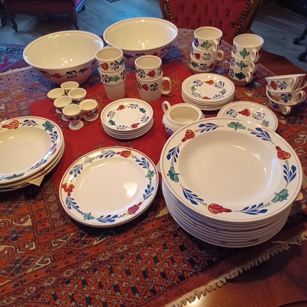 Diversen boeren bont servies items, Ophalen, Overige typen, Zo goed als nieuw, Aardewerk