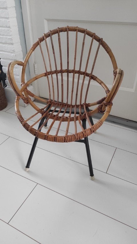 Vintage rotan kinderstoel Rohe Noordwolde, Ophalen of Verzenden, Gebruikt, Overige typen