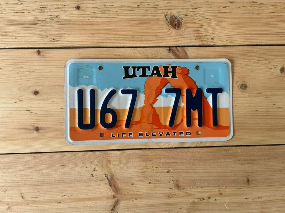 Origineel Amerikaans nummerbord Utah, Ophalen of Verzenden, Zo goed als nieuw, Auto's