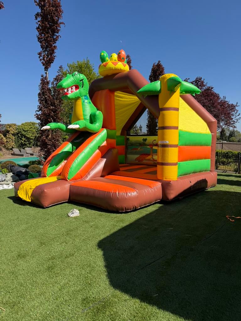 Springkussen “Dino” te huur, Ophalen of Verzenden, Zo goed als nieuw, Overige