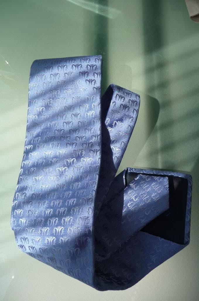 Zijden stropdas van Lanvin Paris, Lanvin, Blauw, Ophalen of Verzenden, Zo goed als nieuw