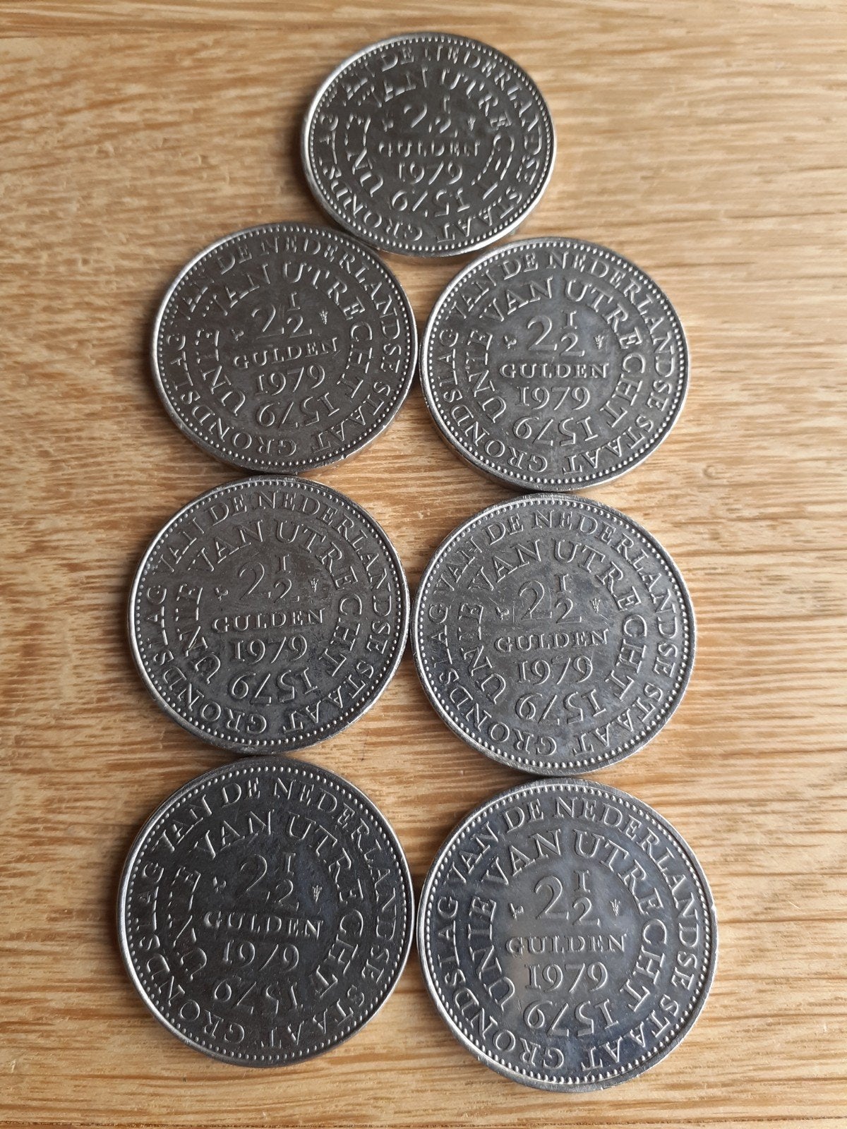 7x Rijksdaalder 1979 Unie van Utrecht 16x Dubbele Kop 1980, Ophalen of Verzenden, Koningin Juliana, 2½ gulden