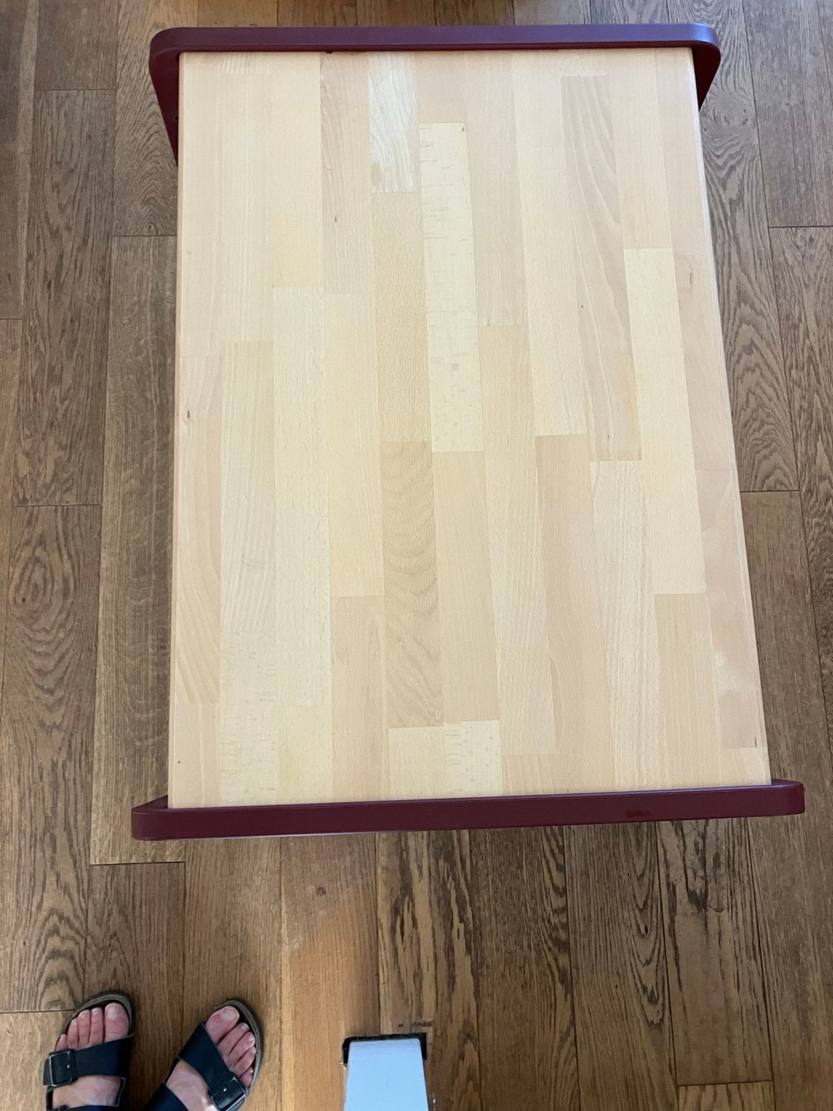 IKEA YPPERLIG kindertafel - rood/hout, Ophalen, Gebruikt, Tot twee personen, 50 tot 100 cm