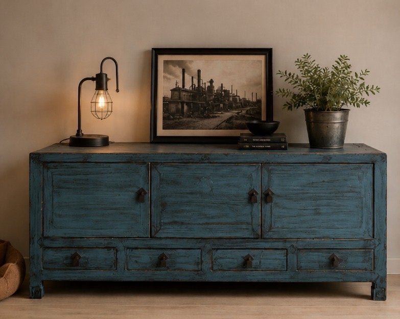 Antiek Chinees dressoir - uniek exemplaar, Huis en Inrichting, Kasten | Dressoirs, Ophalen, 150 tot 200 cm, Zo goed als nieuw