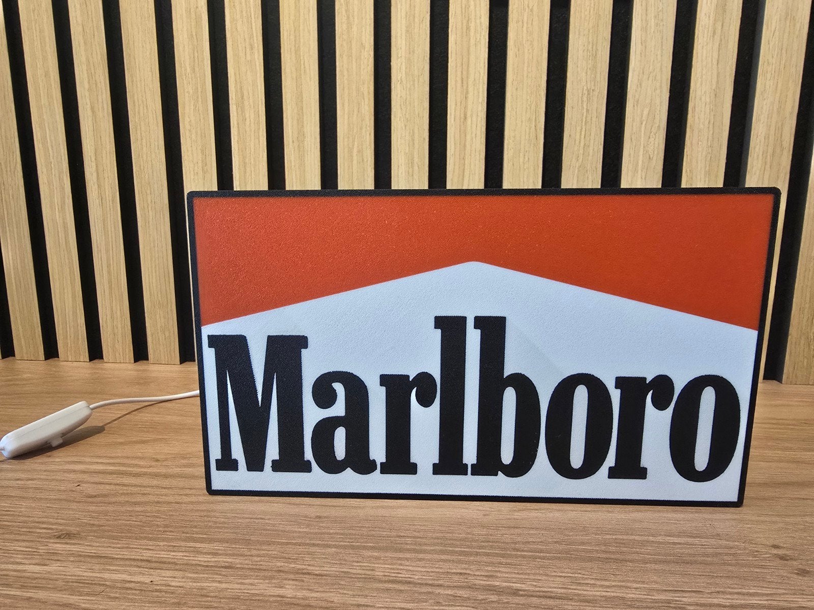 Marlboro lichtbak - Unieke decoratie voor de liefhebber, Ophalen of Verzenden