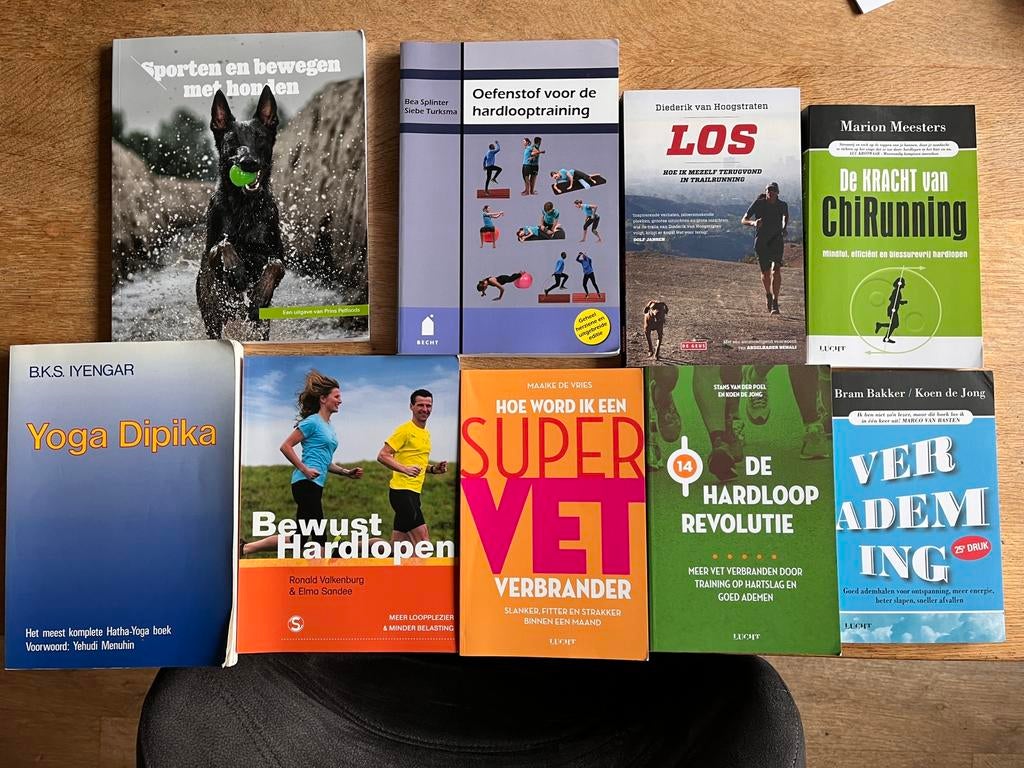 Diverse boeken over hardlopen, gezondheid en yoga, Ophalen of Verzenden, Zo goed als nieuw