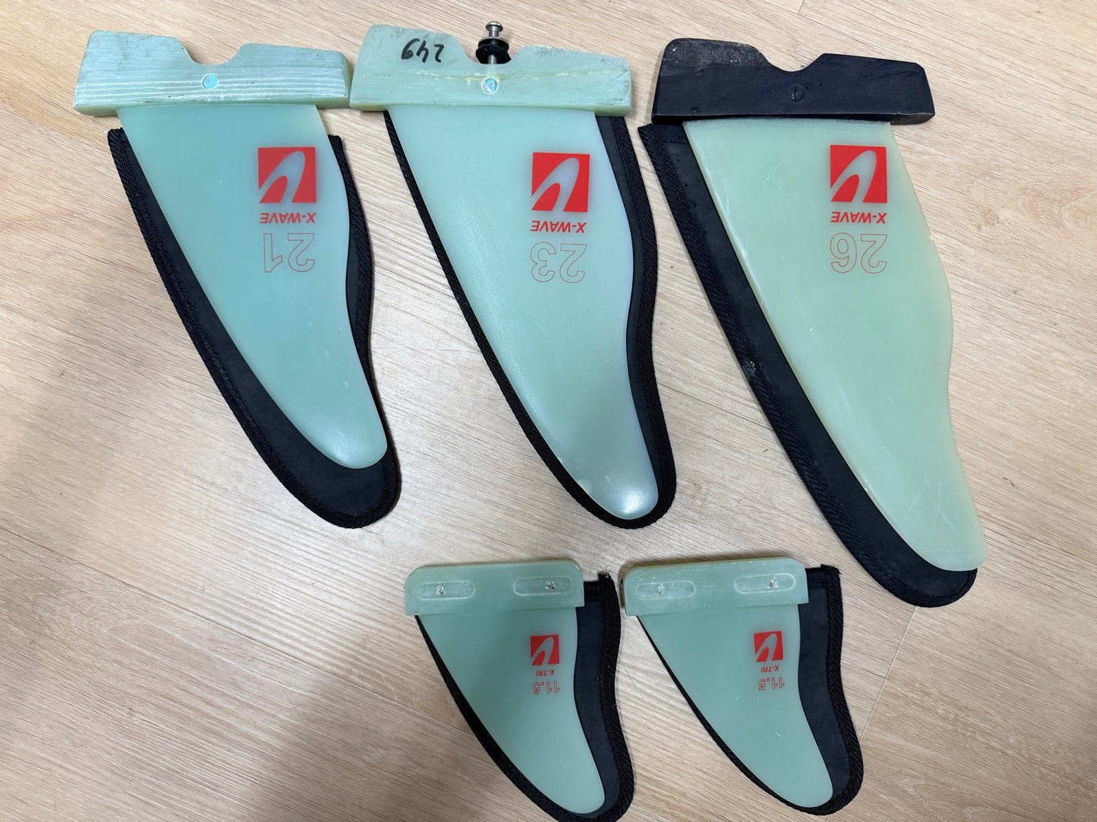 MUF X-Wave vinnen, Watersport en Boten, Windsurfen, Ophalen of Verzenden, Zo goed als nieuw, Overige typen