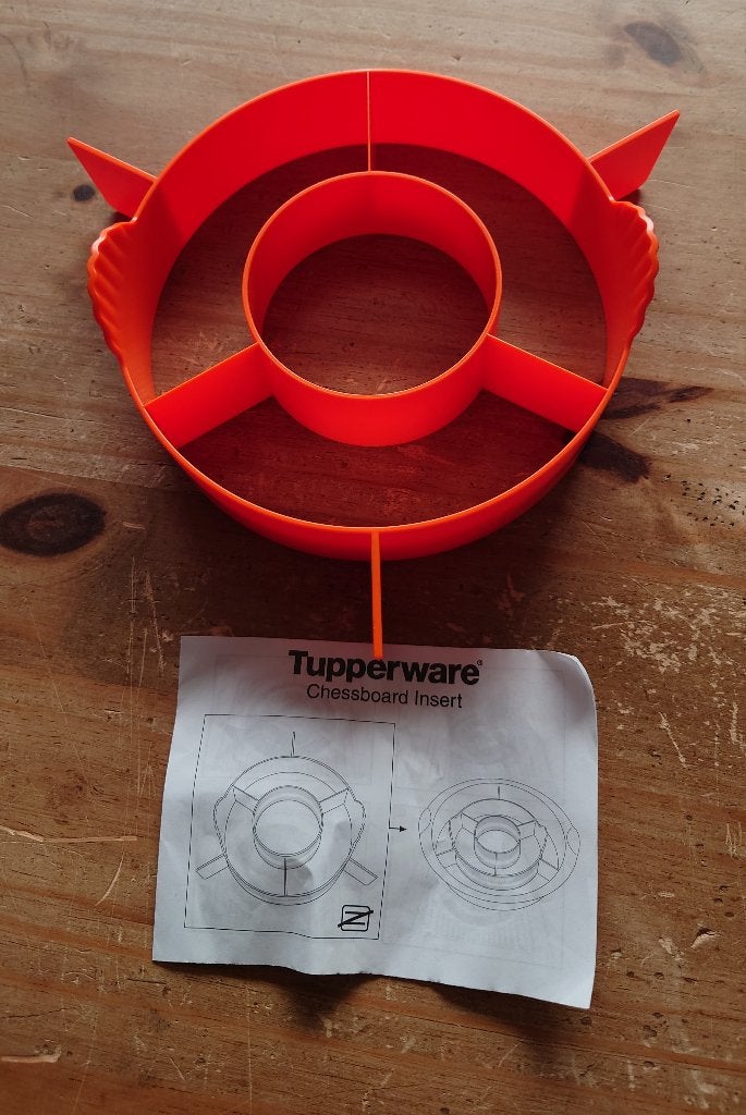 Tupperware Taartverdeler (taart inzet) dambord Oranje NIEUW, Ophalen of Verzenden, Nieuw, Oranje, Overige typen