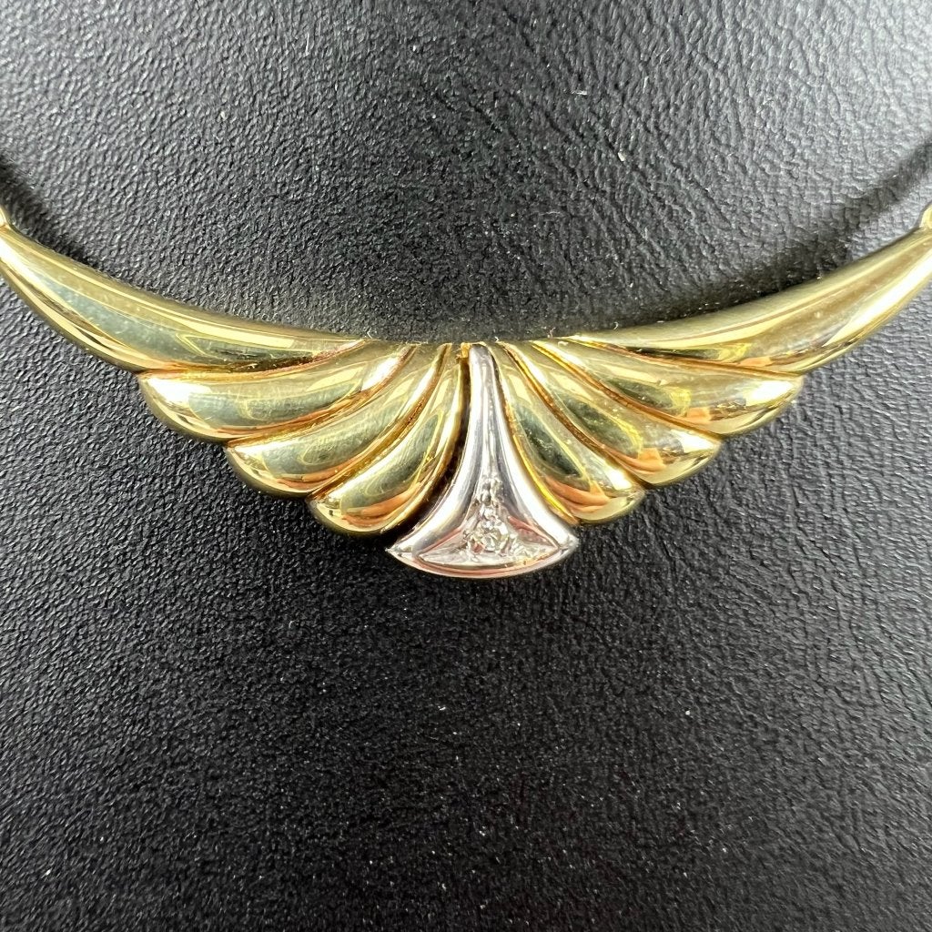 Gouden Ketting | 14k* | 11,17g | collier applique | 411928, Sieraden, Tassen en Uiterlijk, Kettingen, Ophalen of Verzenden, Gebruikt