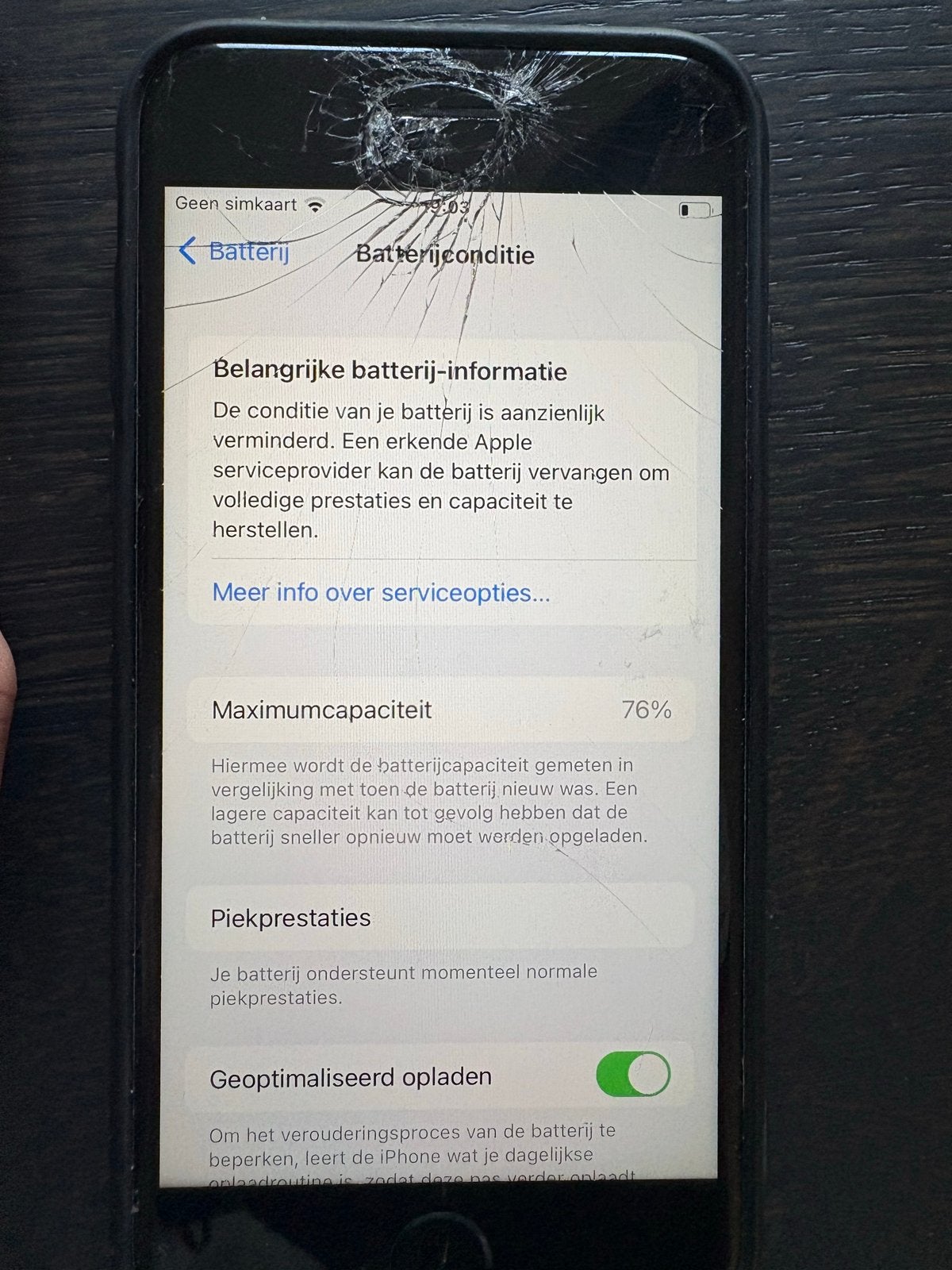 iPhone 7 met kapot scherm - Ideaal voor onderdelen/reparatie, Telecommunicatie, Ophalen of Verzenden, Zonder simlock, Niet werkend