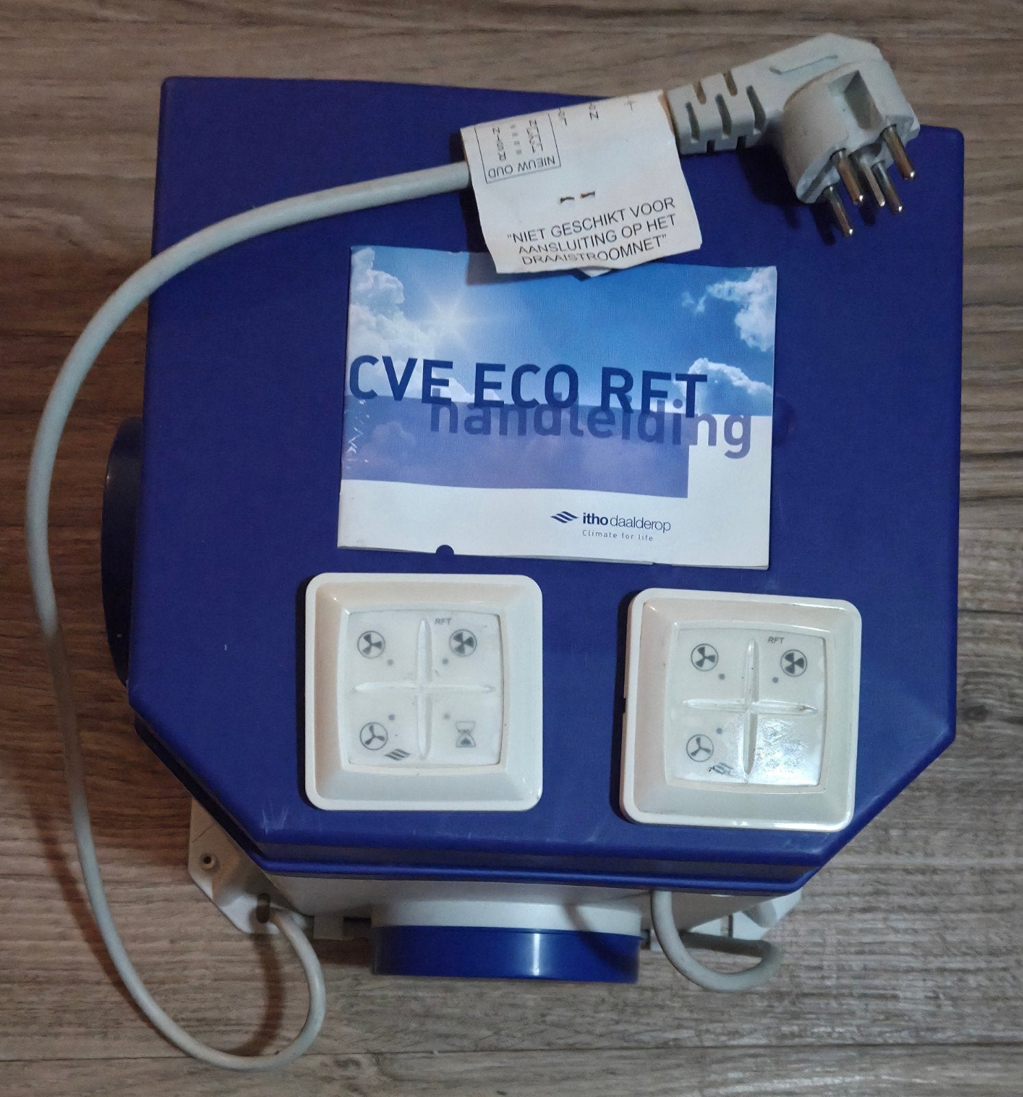 Itho Daalderop CVE ECO RFT mechanische ventilatie (Perilex), Ophalen, Ventilator en Afzuiger