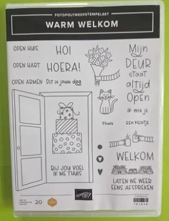 Warm Welkom Stempelset Stampin Up NIEUW, Hobby en Vrije tijd, Ophalen of Verzenden, Nieuw, Clearstamp