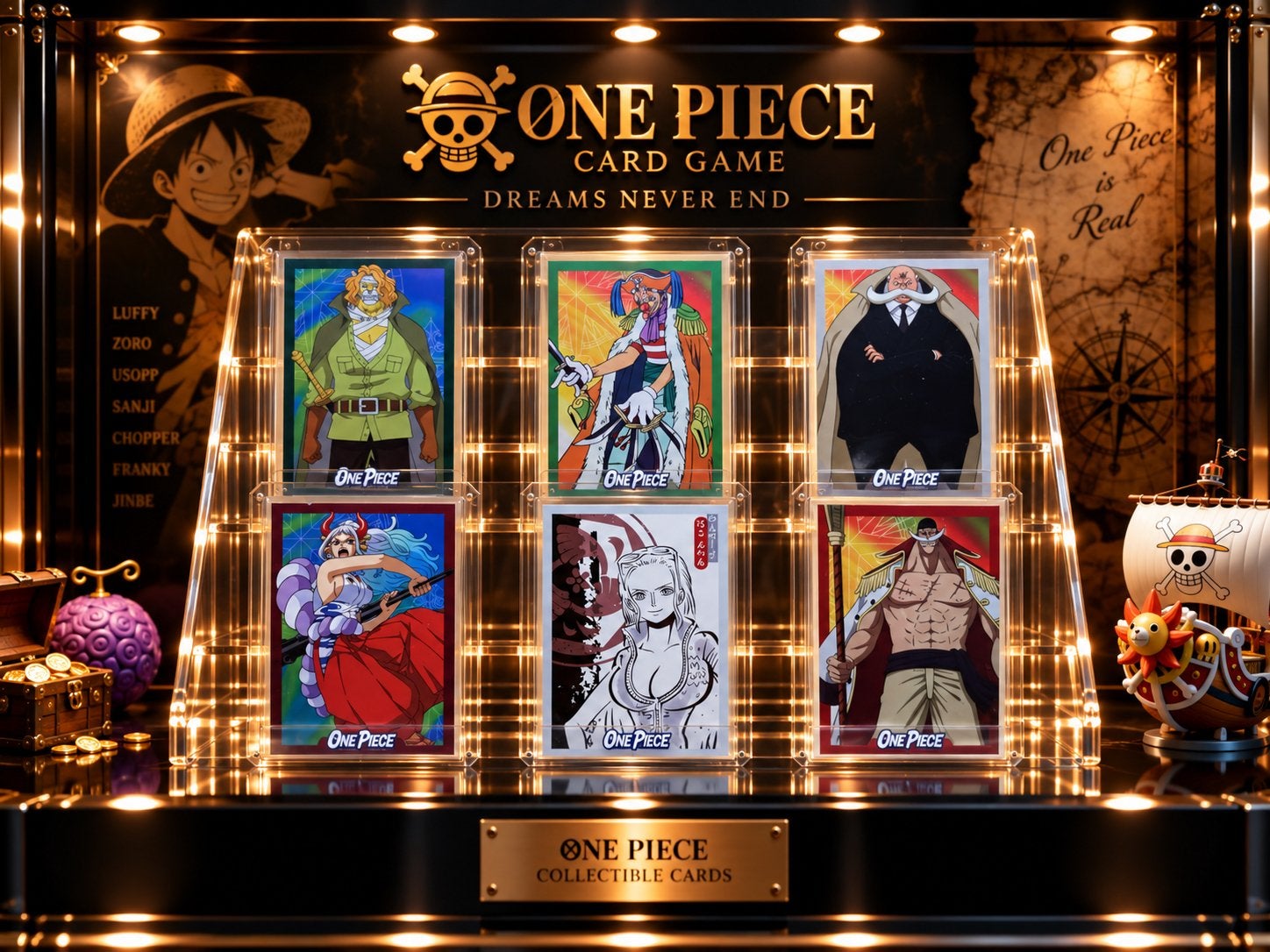 One Piece Panini Collectors Set – 6 Kaarten, Verzenden, Zo goed als nieuw, Meerdere kaarten