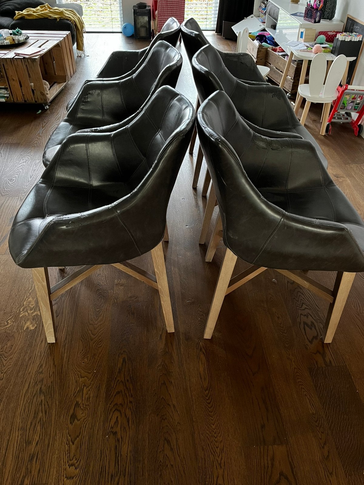 Eetkamerstoelen, Gebruikt, Overige kleuren, Hout, Ophalen of Verzenden