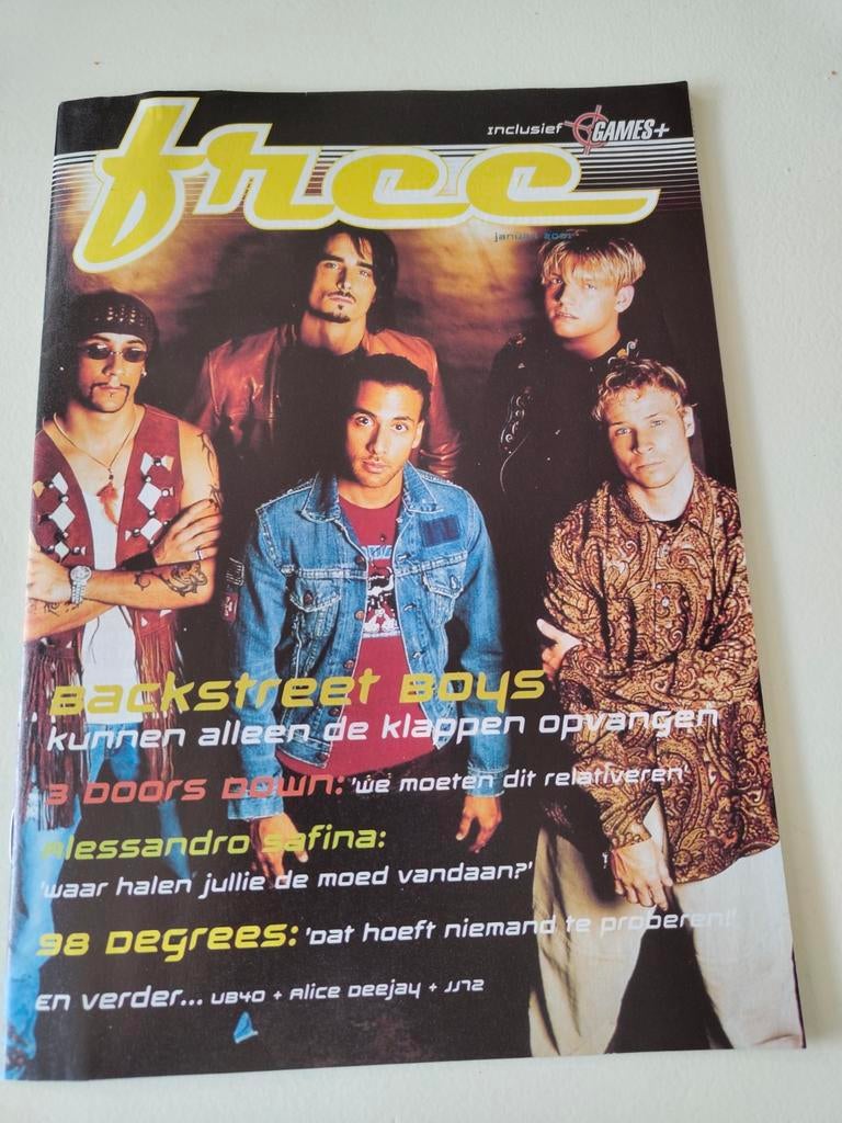 Free Magazine met Backstreet Boys, 3 Doors Down,, Boeken, Ophalen of Verzenden, Gelezen, Muziek, Film of Tv