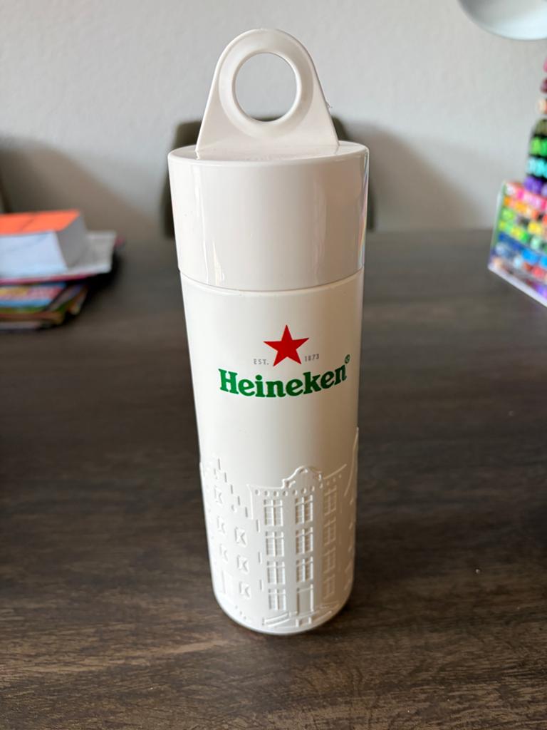 Amsterdam Heineken drinkfles bidon wit nieuw, Verzamelen, Ophalen, Zo goed als nieuw, Gebruiksvoorwerp