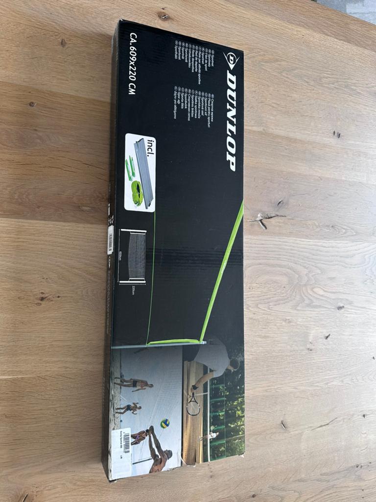 Dunlop sportnet 609x220cm nieuw, Sport en Fitness, Volleybal, Ophalen of Verzenden, Nieuw, Overige typen
