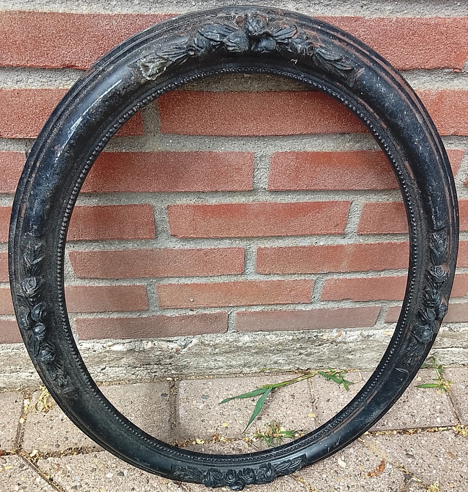 Ovale bakelieten lijst voor spiegel of schilderij, Ophalen, Kunststof, Gebruikt, Schilderijlijst
