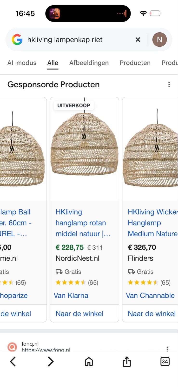 HKliving rotan hanglamp - Nieuw met kaartjes, Natuurlijk materiaal, Beige, Nieuw, Ovaal