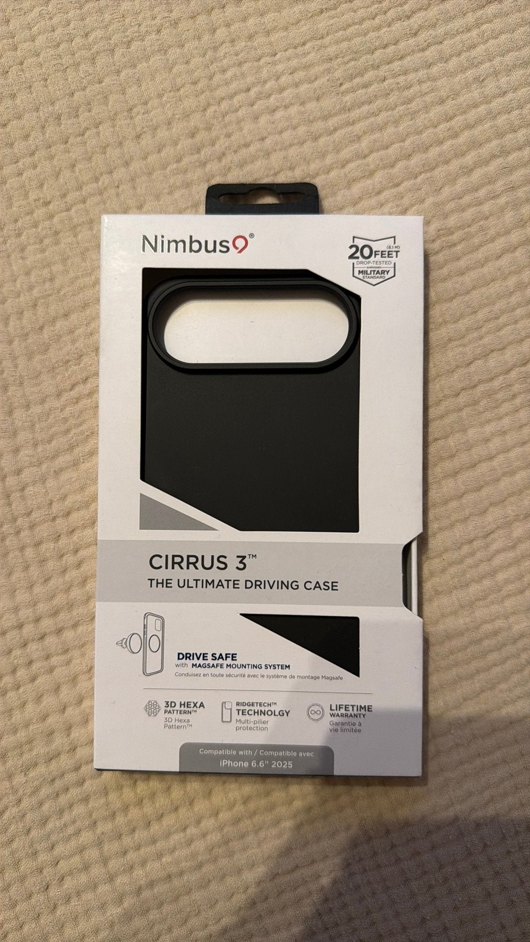Nimbus case iPhone Air (telefoonhoesje), Kunststof, Zwart, Overige merken, Rondom bescherming