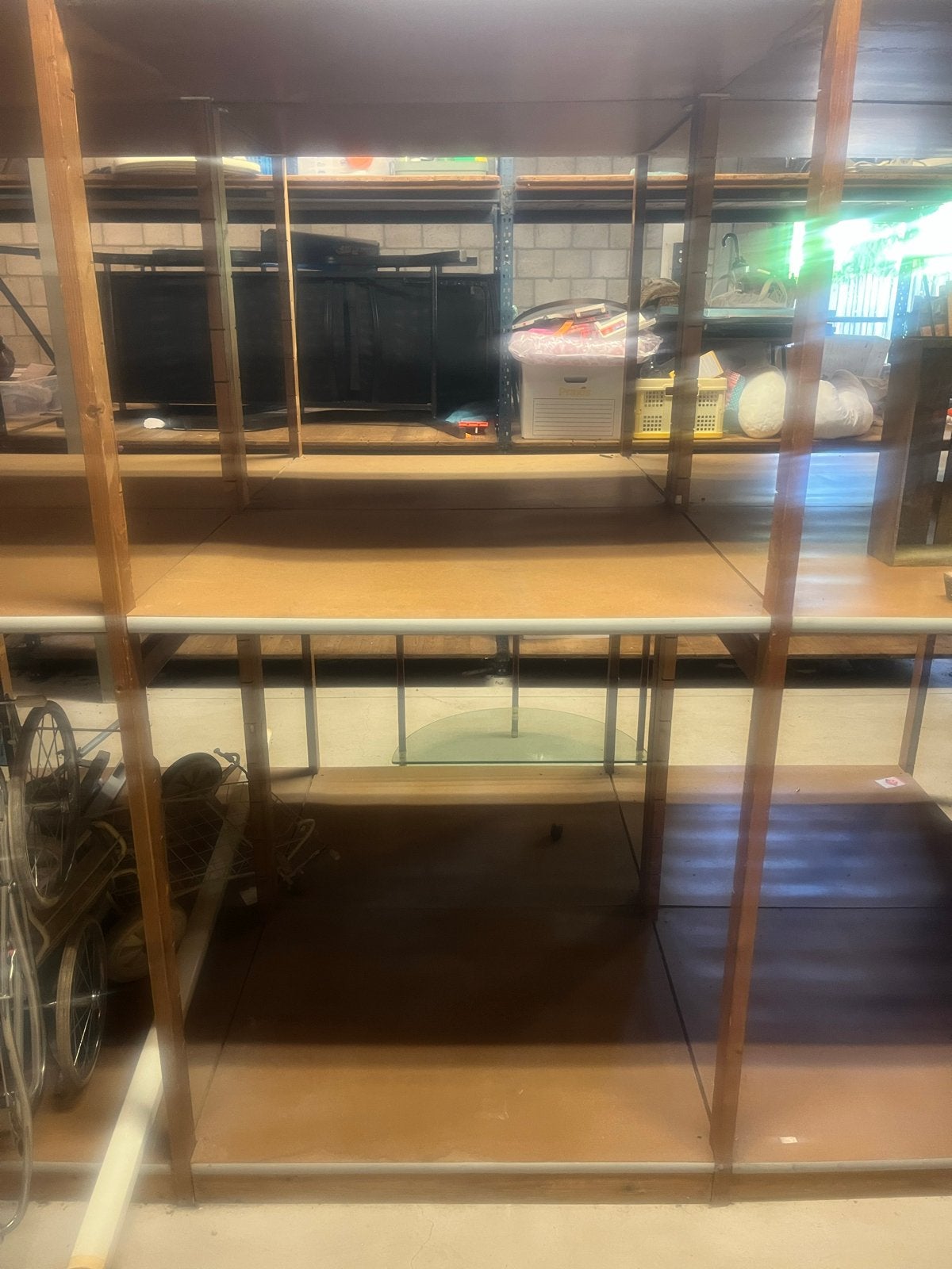 10 houten stellingen, 4 gedemonteerd - 210x103x80 cm, Ophalen, Gebruikt