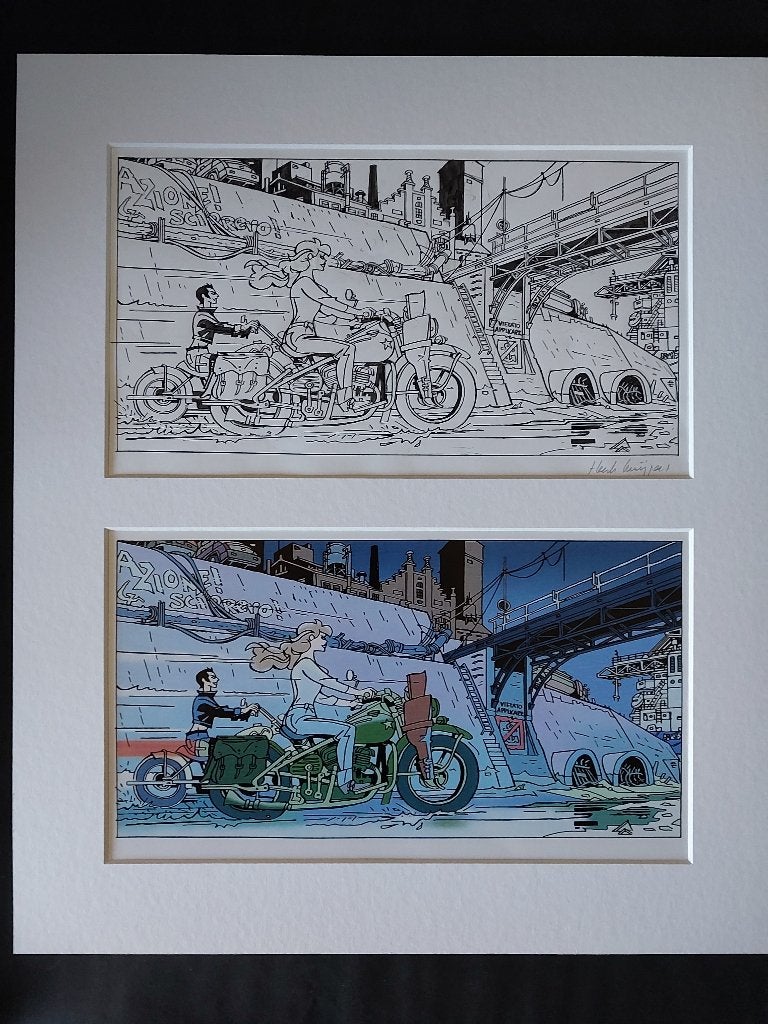 Franka originele halve pagina 40 “CHROOM”, Eén stripboek, Ophalen of Verzenden, Zo goed als nieuw, Henk Kuijpers
