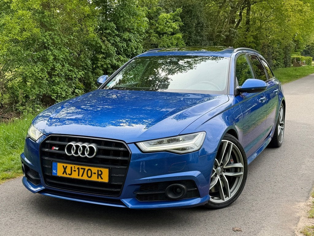 Audi S6 Avant 4.0 TFSI Pro Line Plus | 520PK + Pano + Massag, Auto's, Audi, Automaat, 1935 kg, Gebruikt, Blauw