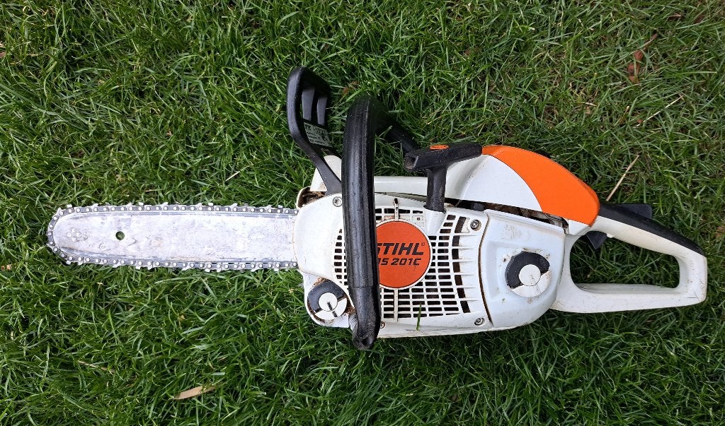 kettingzaag stihl MS 201C, Stihl, Gebruikt, Kettingzaag, Ophalen of Verzenden