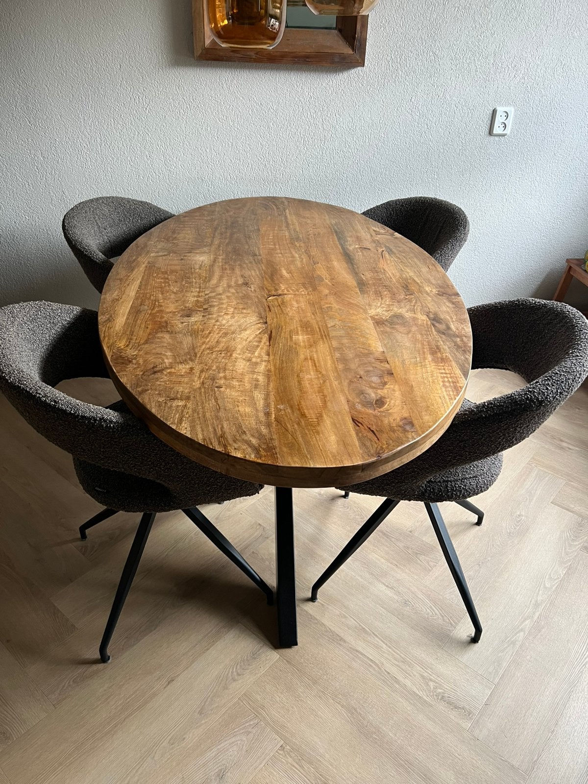 Te koop eettafel met stoelen, Ophalen, 50 tot 100 cm, Zo goed als nieuw, Vijf personen of meer