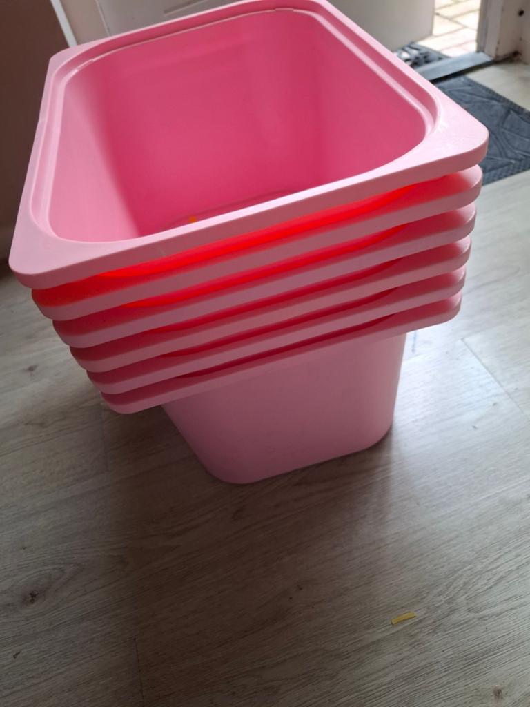 7 ikea bakken roze, Doe-het-zelf en Verbouw, Kratten en Dozen, Ophalen, Doos, Minder dan 35 cm, Minder dan 50 cm